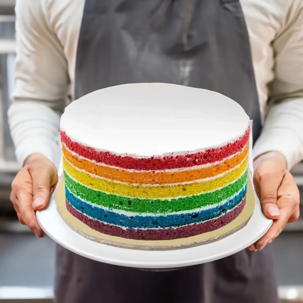Vibrant Rainbow Cake