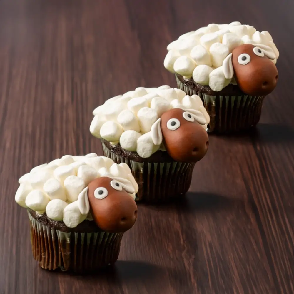 3 Eid Sheep Cupcakes